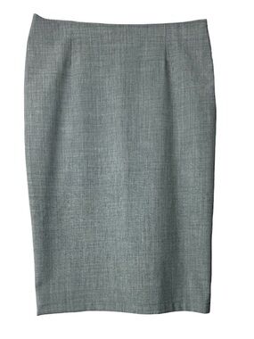 Moschino Jeans Wool Pencil Skirt 14 Gray Minimalist Quiet Luxury